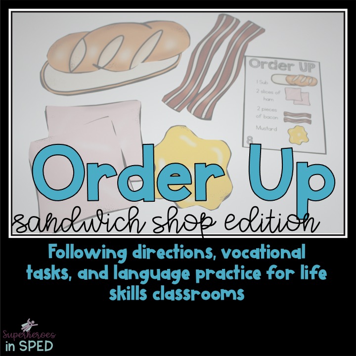 Order Up! Sandwich Shop Vocational activity